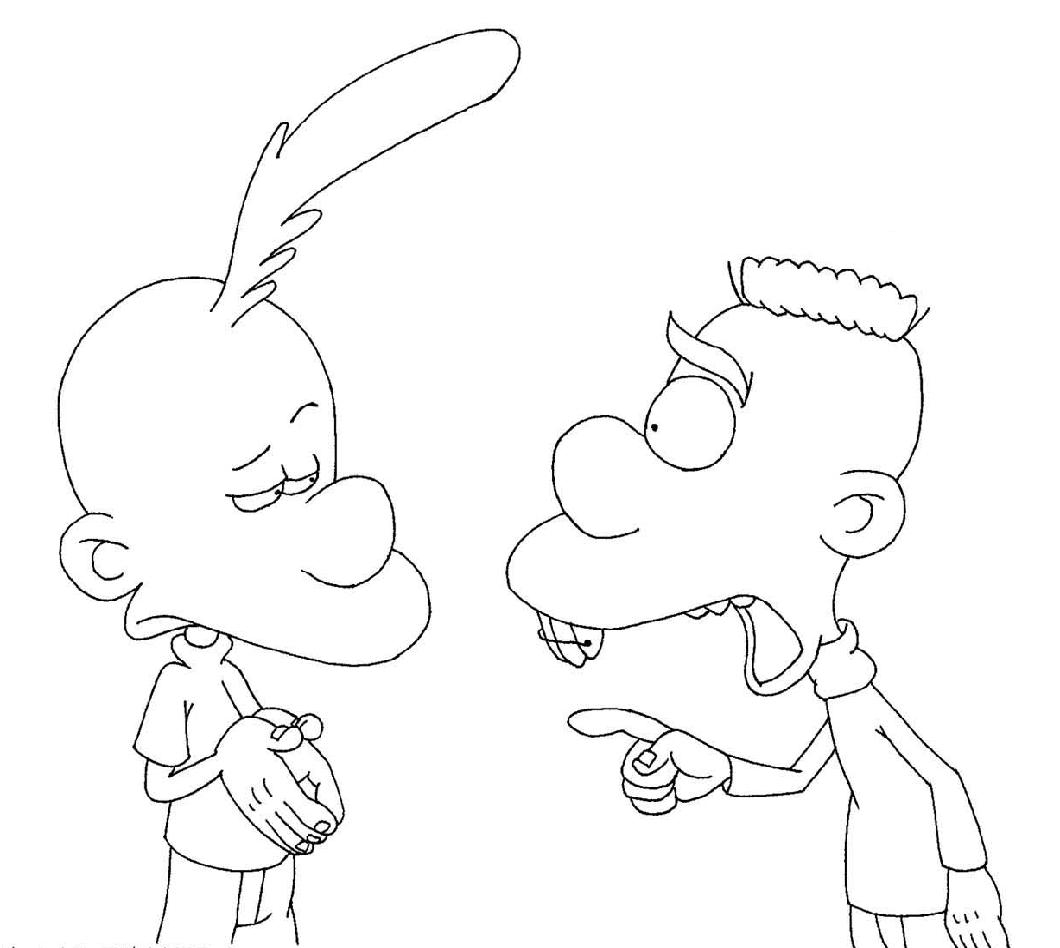 coloriage titeuf et jean claude discutent